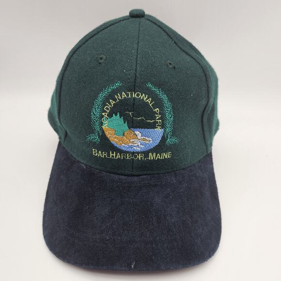 Acadia National Park Hat Cap Strap Back Embroidered Bar Harbor Maine Mens - Picture 1 of 8